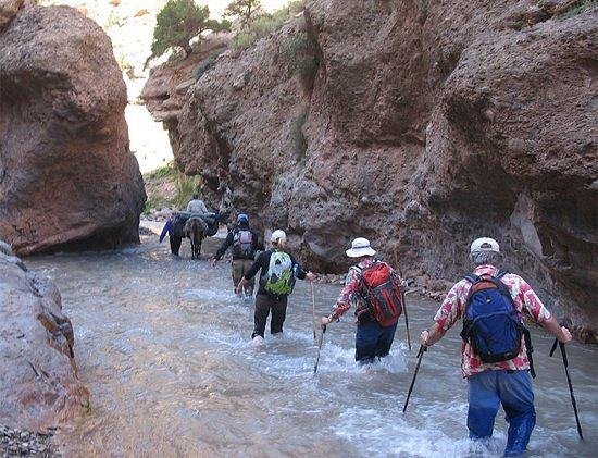 A walk along a river in the Atlas Mountains
